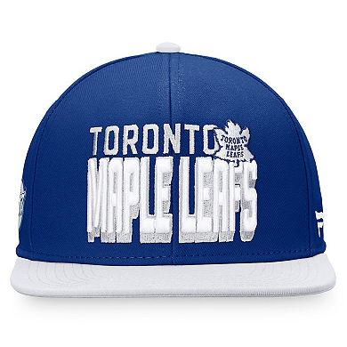 Men's Fanatics Branded Blue/White Toronto Maple Leafs Heritage Retro Two-Tone Snapback Hat