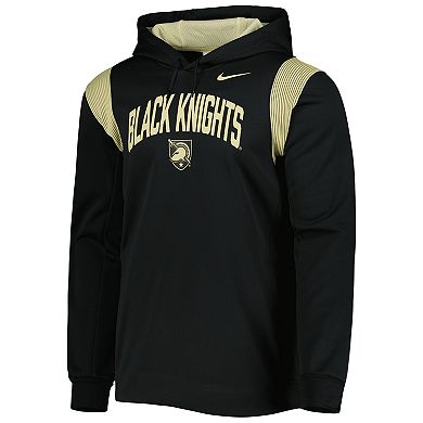 Men's Nike Black Army Black Knights 2022 Sideline Performance Pullover Hoodie