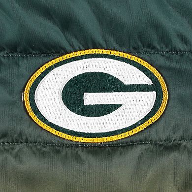 Women's The Wild Collective Green/Gold Green Bay Packers Color Block Full-Zip Puffer Jacket
