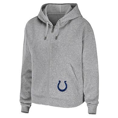 Women's WEAR by Erin Andrews Heathered Gray Indianapolis Colts Team Full-Zip Hoodie