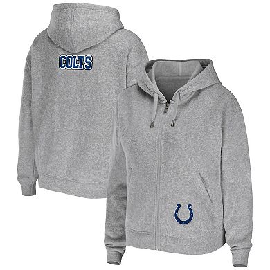 Women's WEAR by Erin Andrews Heathered Gray Indianapolis Colts Team Full-Zip Hoodie