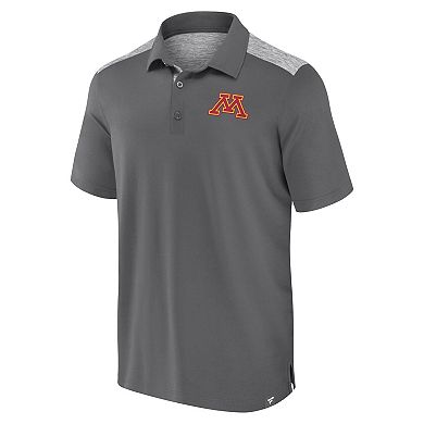 Men's Fanatics Gray Minnesota Golden Gophers Long Shot Polo
