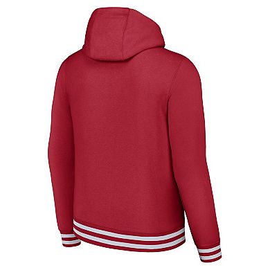 Men's Nike Crimson Oklahoma Sooners DistressedÂ Sketch Retro Fitted Pullover Hoodie