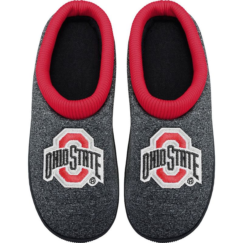 Mens FOCO Ohio State Buckeyes Team Cup Sole Slippers, Size: Medium, Black