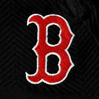 Women's Levelwear Black Boston Red Sox Verse Asymmetrical Raglan Tri-Blend Quarter-Zip Jacket