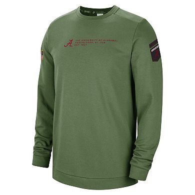 Men's Nike Olive Alabama Crimson Tide Military Pullover Sweatshirt