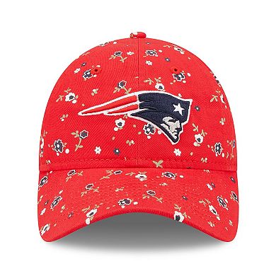Women's New Era Red New England Patriots Floral 9TWENTY Adjustable Hat