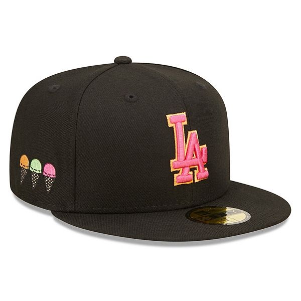 Men's New Era Black Los Angeles Dodgers Summer Sherbet 59FIFTY Fitted Hat