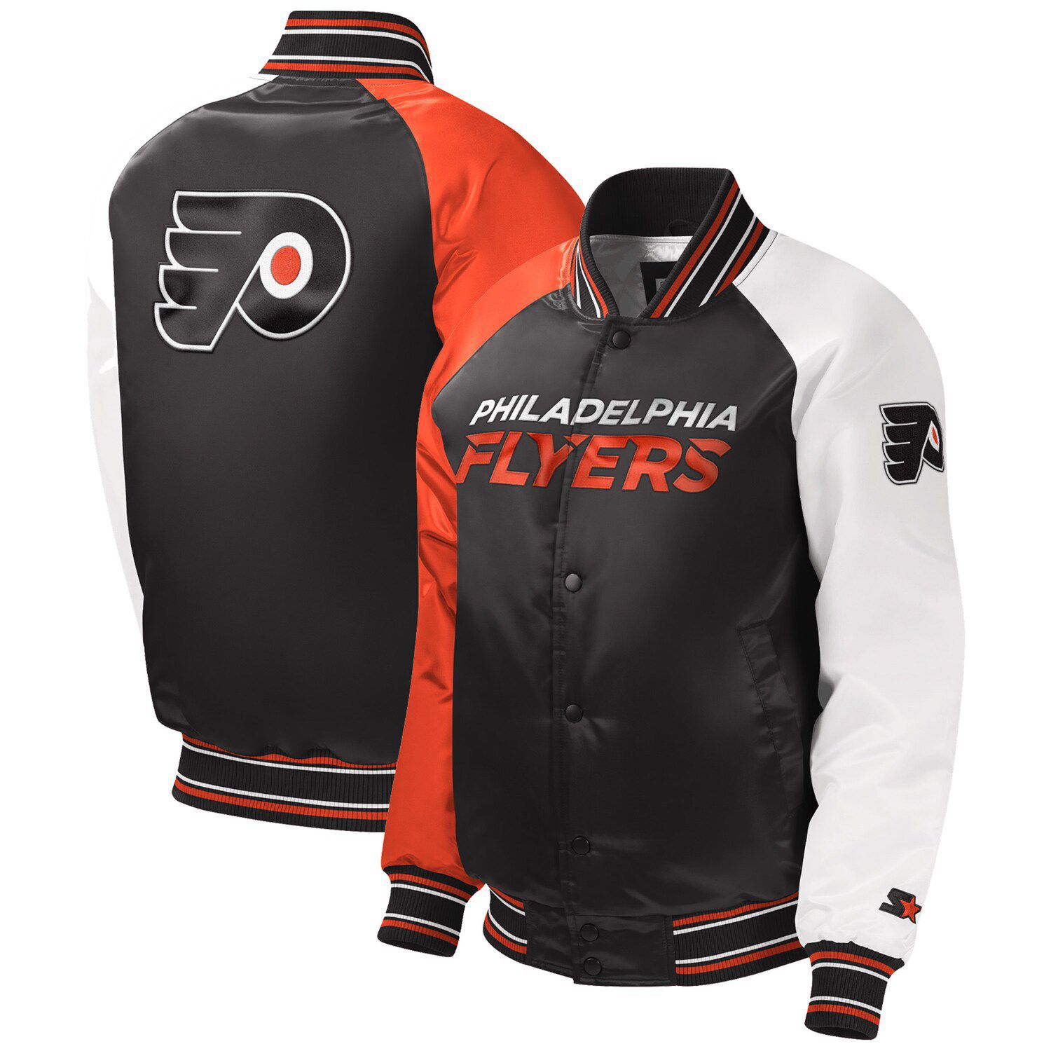 Men's Philadelphia Flyers adidas Orange Reverse Retro 2.0 Full-Snap Jacket