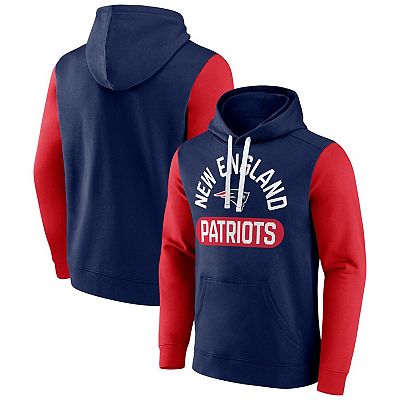 Men s Fanatics Branded Navy New England Patriots Extra Point Pullover Hoodie