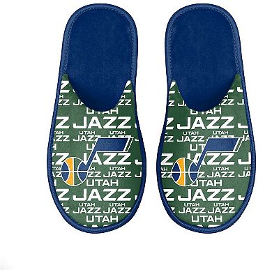 Youth FOCO Utah Jazz Scuff Wordmark Slide Slippers