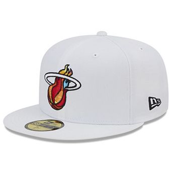 Men's New Era White Miami Heat 2022/23 City Edition Alternate Logo 59FIFTY Fitted Hat
