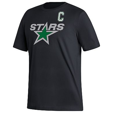 Men's adidas Jamie Benn Black Dallas Stars Reverse Retro 2.0 Name & Number T-Shirt
