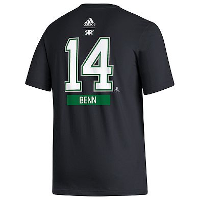 Men's adidas Jamie Benn Black Dallas Stars Reverse Retro 2.0 Name & Number T-Shirt