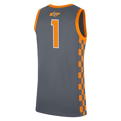 Men's Nike #1 Gray Tennessee Volunteers Replica Jersey