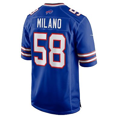 Men's Nike Matt Milano Royal Buffalo Bills Game Player Jersey