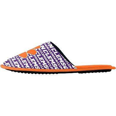 Youth FOCO Clemson Tigers Scuff Wordmark Slide Slippers