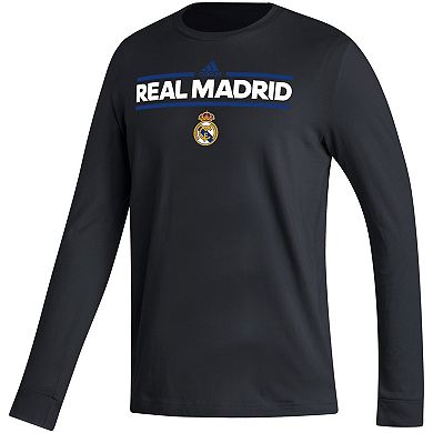 Men's adidas Black Real Madrid AEROREADY Dassler Long Sleeve T-Shirt