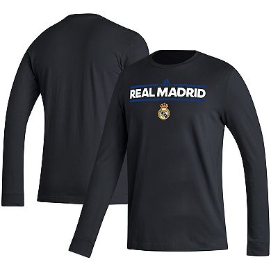 Men's adidas Black Real Madrid AEROREADY Dassler Long Sleeve T-Shirt