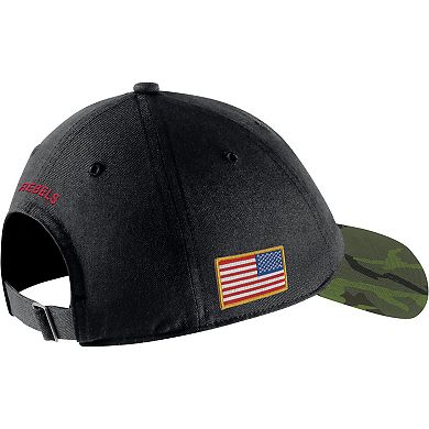 Men's Nike Black/Camo Ole Miss Rebels Veterans Day 2Tone Legacy91 Adjustable Hat