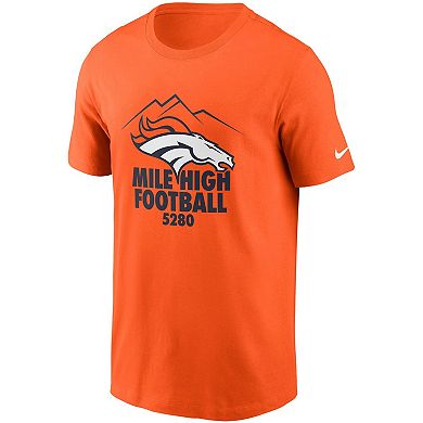 Men's Nike Orange Denver Broncos Hometown Collection 5280 T-Shirt