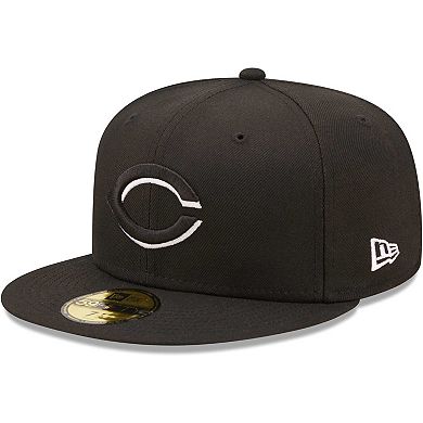 Men's New Era Cincinnati Reds Black on Black Dub 59FIFTY Fitted Hat