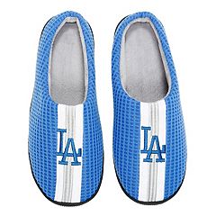 Women's FOCO Royal Los Angeles Dodgers Rhinestone Fuzzy Slippers Size: Large