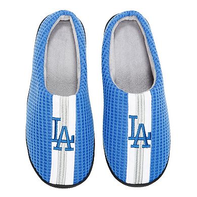 Men's FOCO Royal Los Angeles Dodgers Team Stripe Memory Foam Slide Slippers