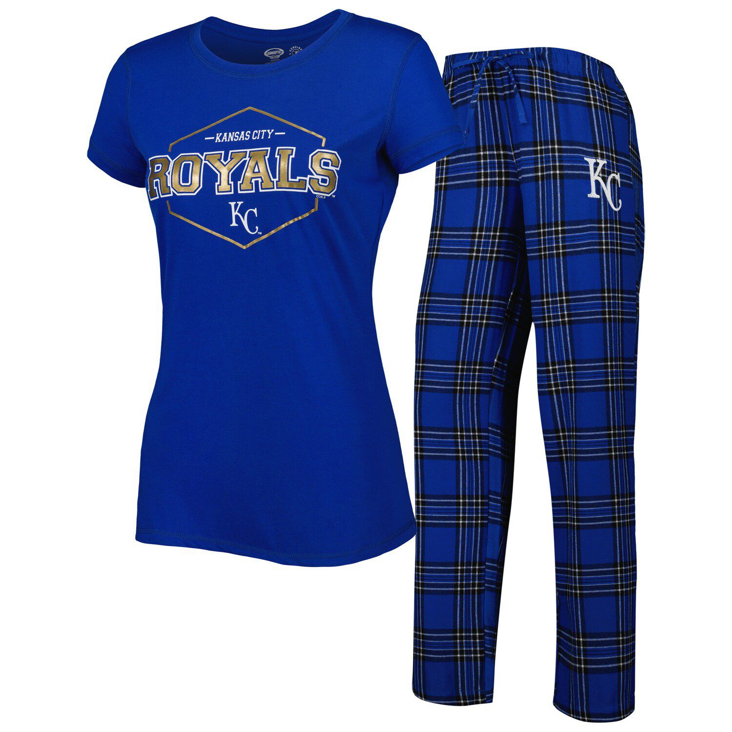 CONCEPTS SPORT Women's Concepts Sport Light Blue/Royal Kansas City Royals  Meter Muscle Tank Top & Pants Sleep Set