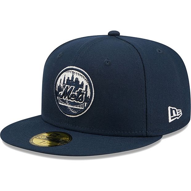 New Era Light blue/navy New York Mets Green Undervisor 59FIFTY Fitted Hat