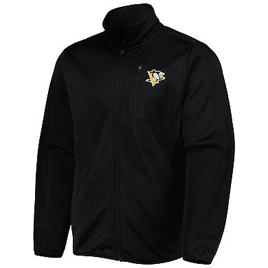 Men's G-III Sports by Carl Banks Black Pittsburgh Penguins Closer Transitional Full-Zip Jacket