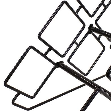 Sunnydaze 6-Bottle Steel Wire Triangular Tabletop Wine Rack
