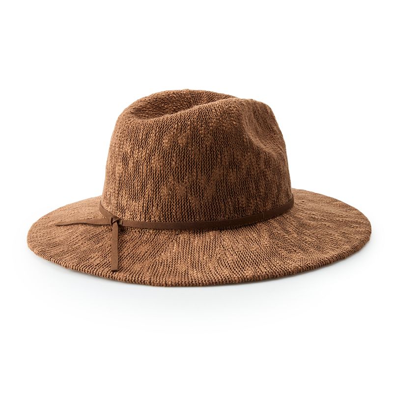 Women's Sonoma Goods For Life Knit Panama Hat, Dark Brown