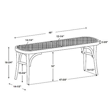 Linon Conelly Bentwood Bench