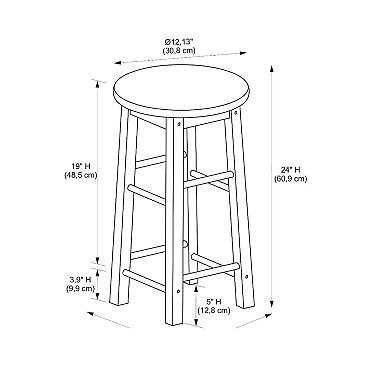 Linon Backless Counter Stool