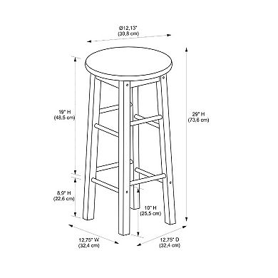 Linon Backless Bar Stool