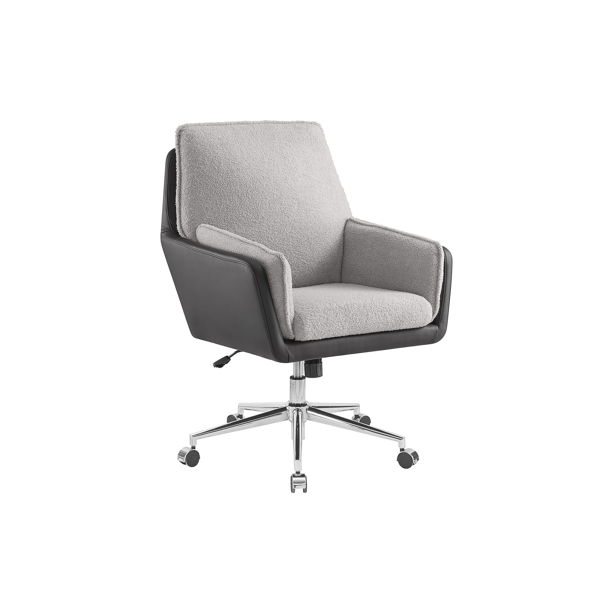 Linon Mabry Swivel Office Chair, Black Gray