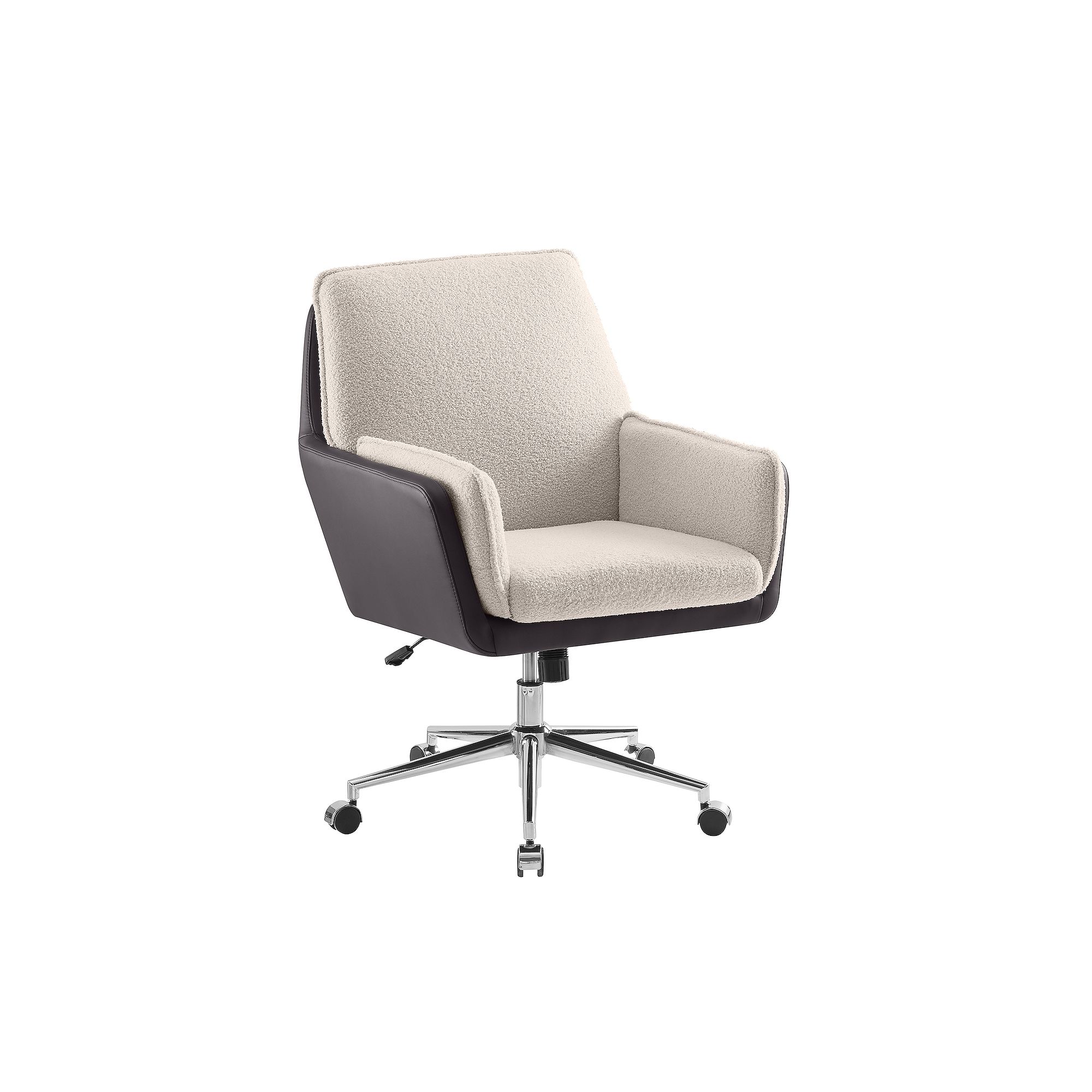 Linon Mabry Swivel Office Chair, Brown Natural