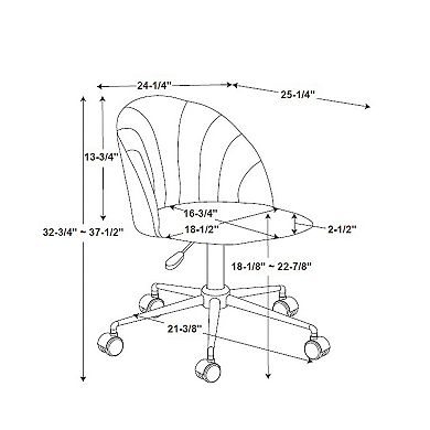 Linon Adalynn Swivel Desk Chair