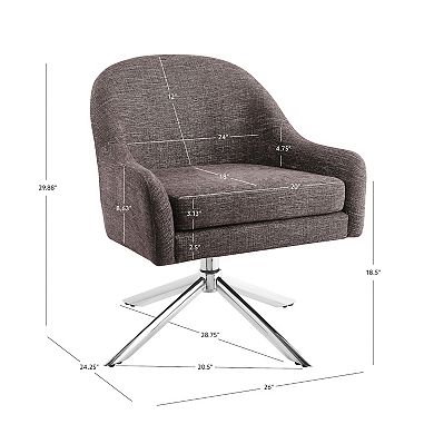 Linon Lachlan Swivel Accent Chair