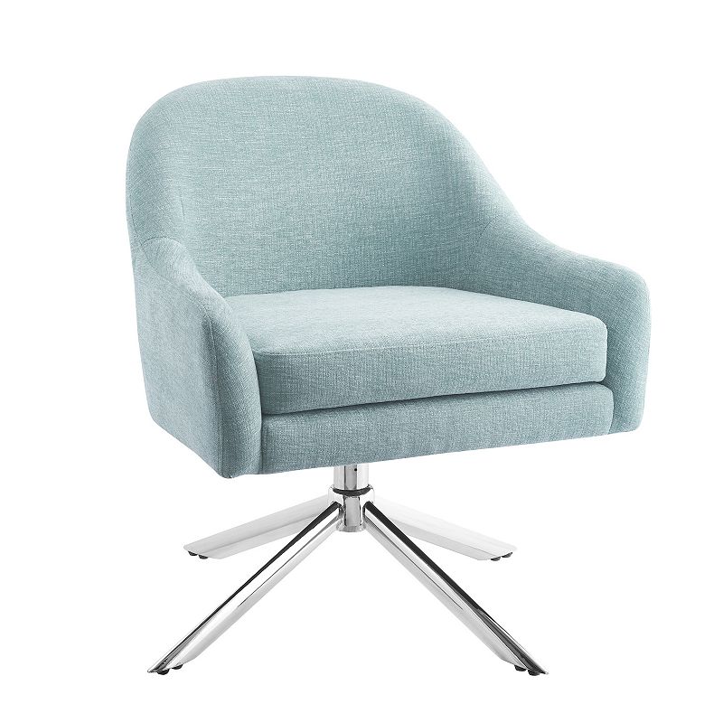 Linon Lachlan Swivel Accent Chair, Blue