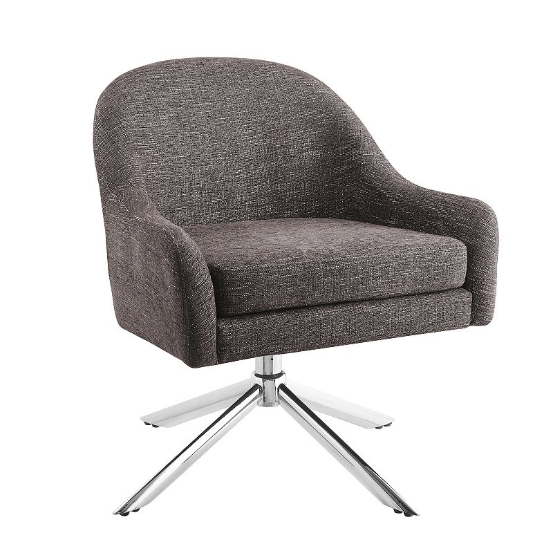 Linon Lachlan Swivel Accent Chair, Grey
