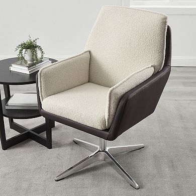 Linon Marion Swivel Arm Chair