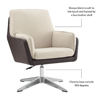 Linon Marion Swivel Arm Chair