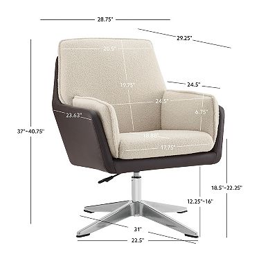 Linon Marion Swivel Arm Chair