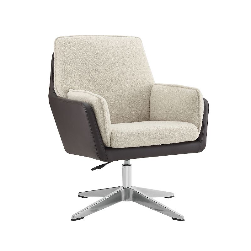 Linon Marion Swivel Arm Chair, Brown