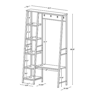 Linon Austin Hall Tree Floor Decor