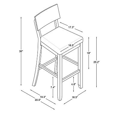 Linon Jorissen Counter Stool