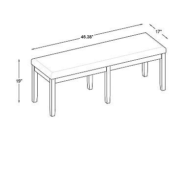 Linon Jorissen Backless Bench