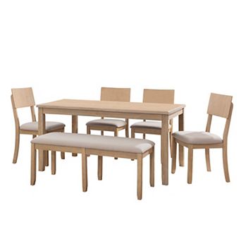 Linon Jorissen Dining Table & Chair 6 pc Set